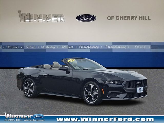 Shadow Black 2024 Ford Mustang Convertible Rear-Wheel Drive Automatic