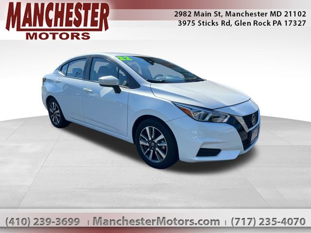 Aspen White Tricoat 2022 Nissan Versa SV FWD Sedan Front-Wheel Drive Continuously Variable Transmission