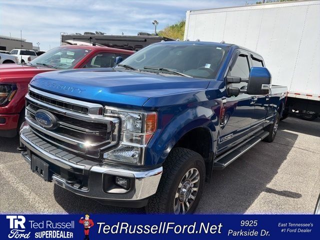 Blue Metallic 2022 Ford F-250 Super Duty Lariat Crew Cab 4WD Pickup Truck Four-Wheel Drive Automatic