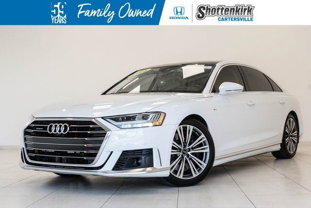Glacier White Metallic 2021 Audi A8 L quattro 60 TFSI Sedan All-Wheel Drive 8-Speed Automatic