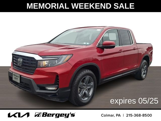Red 2023 Honda Ridgeline RTL AWD Pickup Truck All-Wheel Drive 9-Speed Automatic