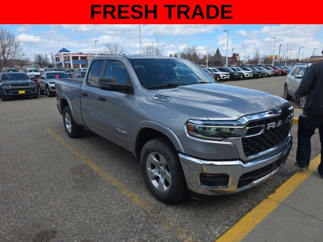 Billet Silver Metallic Clearcoat 2025 RAM 1500 Big Horn Quad Cab 4WD Pickup Truck Four-Wheel Drive 8-Speed Automatic