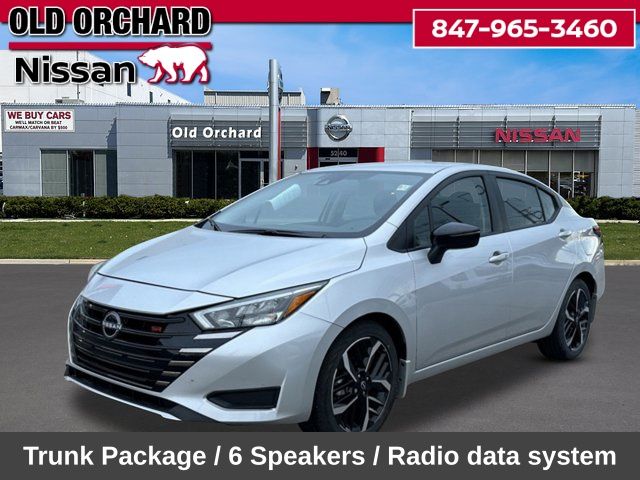 Brilliant Silver Metallic 2025 Nissan Versa SR FWD Sedan Front-Wheel Drive Continuously Variable Transmission