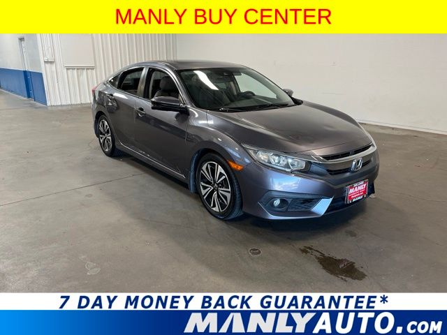 Gray 2017 Honda Civic Sedan Front-Wheel Drive Continuously Variable Transmission