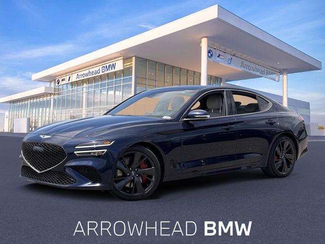 Adriatic Blue 2022 Genesis G70 3.3T RWD Sedan Rear-Wheel Drive 8-Speed Automatic