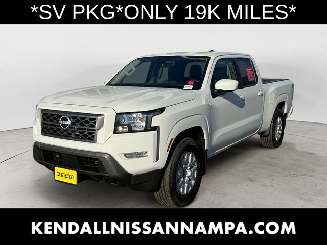 Glacier White 2023 Nissan Frontier Pickup Truck Four-Wheel Drive 9-Speed Automatic