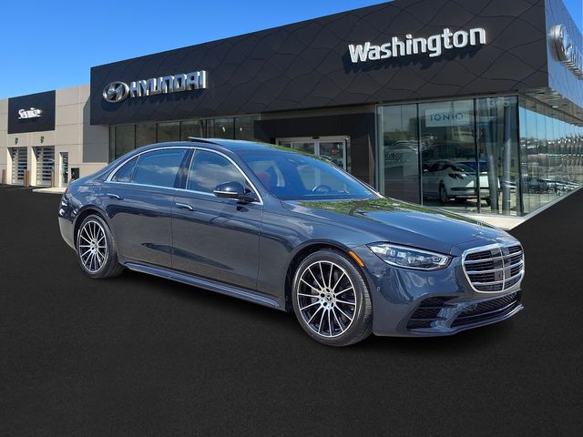 Dark Blue 2021 Mercedes-Benz S-Class S 580 Sedan 4MATIC Sedan All-Wheel Drive 9-Speed Automatic