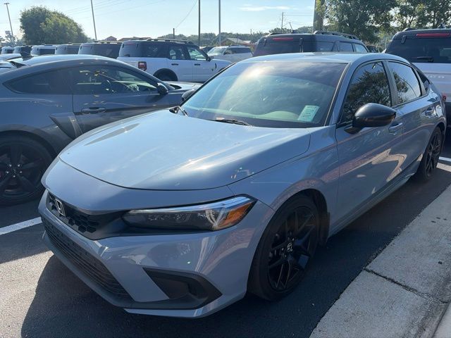 Gray 2024 Honda Civic Hatchback Hatchback Front-Wheel Drive Continuously Variable Transmission
