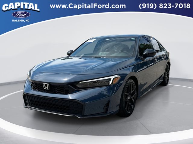 Blue Lagoon Pearl 2025 Honda Civic Sedan Front-Wheel Drive Continuously Variable Transmission