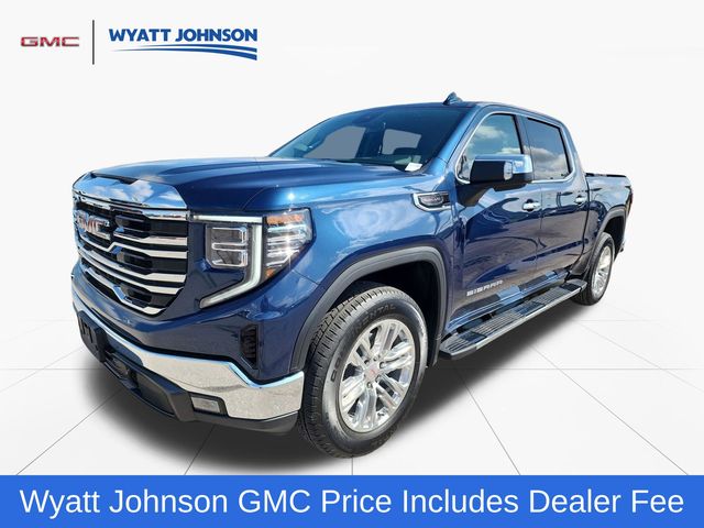 Pacific Blue Metallic 2023 GMC Sierra 1500 SLT Crew Cab 4WD Pickup Truck Four-Wheel Drive Automatic