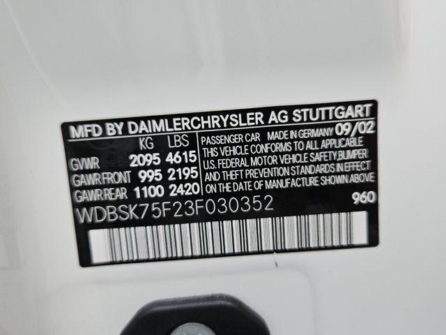 2003 Mercedes-Benz SL 500 