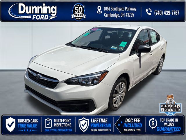 Crystal White Pearl 2023 Subaru Impreza Sedan All-Wheel Drive Continuously Variable Transmission