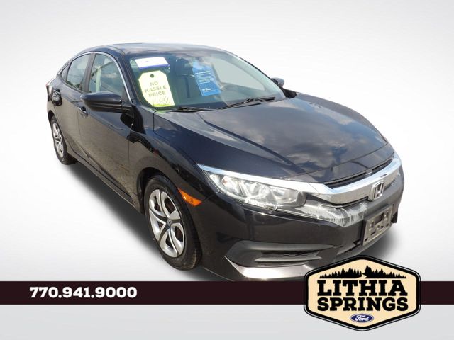 Black 2018 Honda Civic Sedan Front-Wheel Drive Continuously Variable Transmission