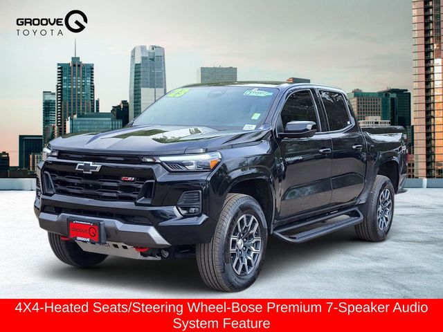 Black 2023 Chevrolet Colorado Z71 Crew Cab 4WD Pickup Truck Four-Wheel Drive 8-Speed Automatic