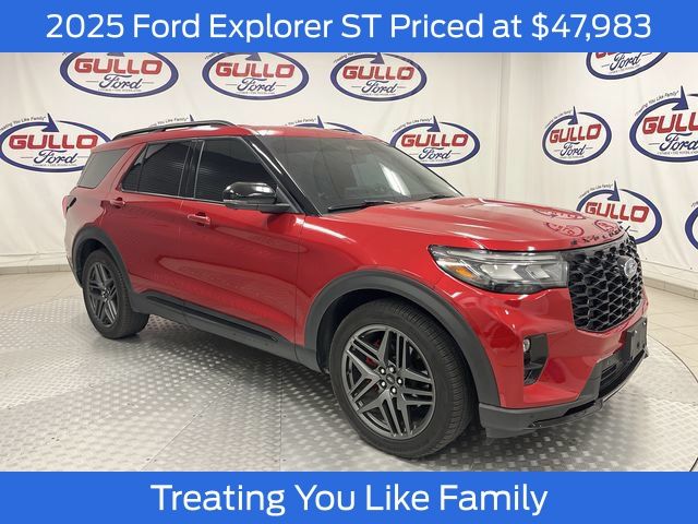 Rapid Red Metallic Tinted Clearcoat 2025 Ford Explorer SUV / Crossover All-Wheel Drive Automatic