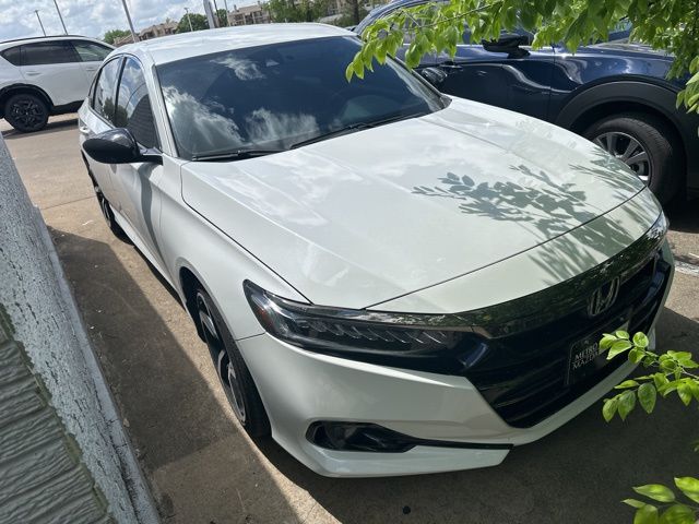 Platinum White Pearl 2022 Honda Accord Sport FWD Sedan Front-Wheel Drive Continuously Variable Transmission