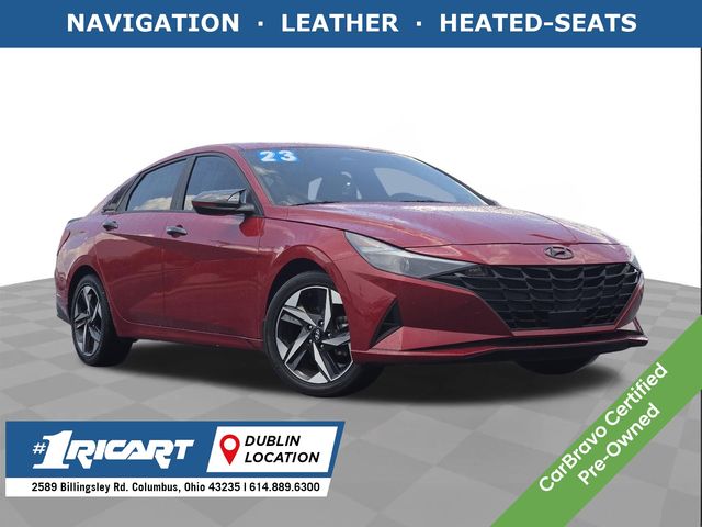 Scarlet Red Pearl 2023 Hyundai Elantra Sedan Front-Wheel Drive Continuously Variable Transmission