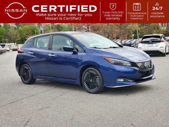 Deep Blue Pearl 2024 Nissan LEAF SV Plus FWD Hatchback Front-Wheel Drive Automatic