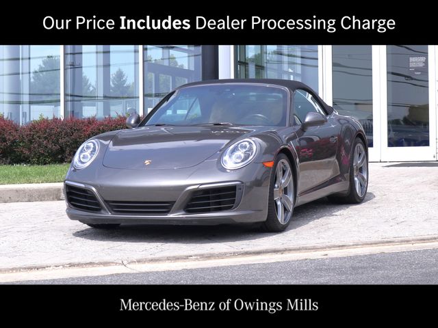 Gray (Agate Grey Metallic) 2018 Porsche 911 Convertible Rear-Wheel Drive 7-Speed Manual