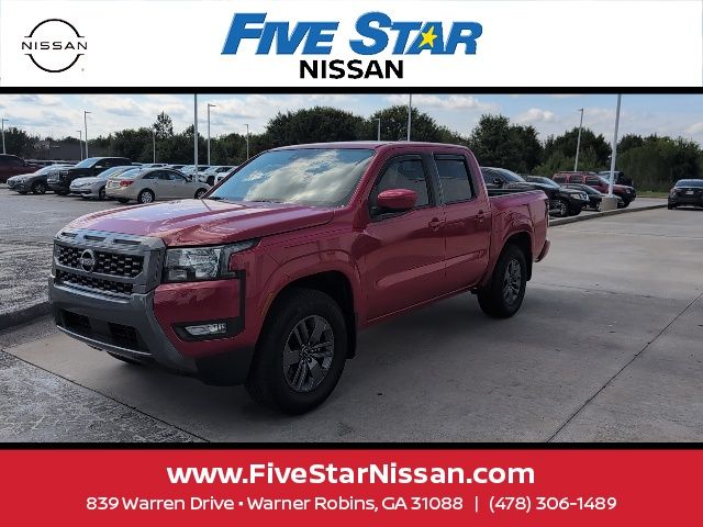 Red Alert 2025 Nissan Frontier SV Crew Cab RWD Pickup Truck 4X2 9-Speed Automatic Overdrive