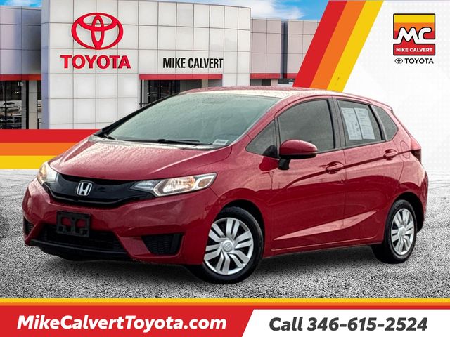 Red 2015 Honda Fit Hatchback Front-Wheel Drive Continuously Variable Transmission