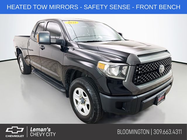 Midnight Black Metallic 2018 Toyota Tundra SR Double Cab 5.7L FFV 4WD Pickup Truck Four-Wheel Drive 6-Speed Automatic Overdrive