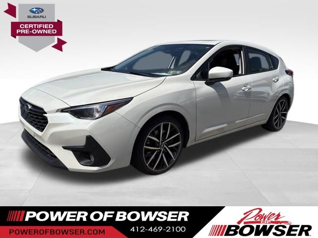 Crystal White Pearl 2024 Subaru Impreza Sport AWD Wagon All-Wheel Drive Continuously Variable Transmission