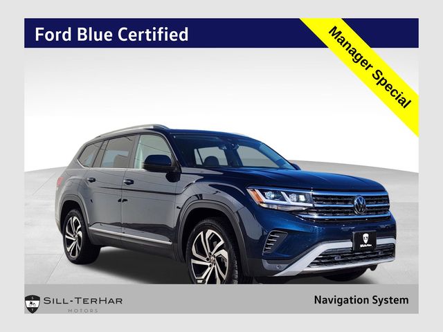 Blue Metallic 2023 Volkswagen Atlas 8-Speed Automatic