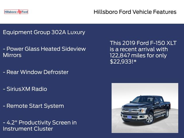 2019 Black Ford F-150 XLT 4X4 Truck