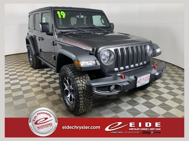 Gray (Granite Crystal Metallic Clearcoat) 2019 Jeep Wrangler Unlimited Rubicon 4WD SUV / Crossover Four-Wheel Drive 6-Speed Manual