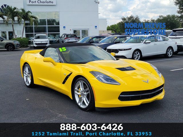 Velocity Yellow Tintcoat 2015 Chevrolet Corvette Stingray 3LT Convertible RWD Convertible Rear-Wheel Drive 8-Speed Automatic