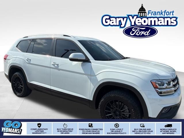 Pure White 2019 Volkswagen Atlas SE 4Motion SUV / Crossover All-Wheel Drive 8-Speed Automatic