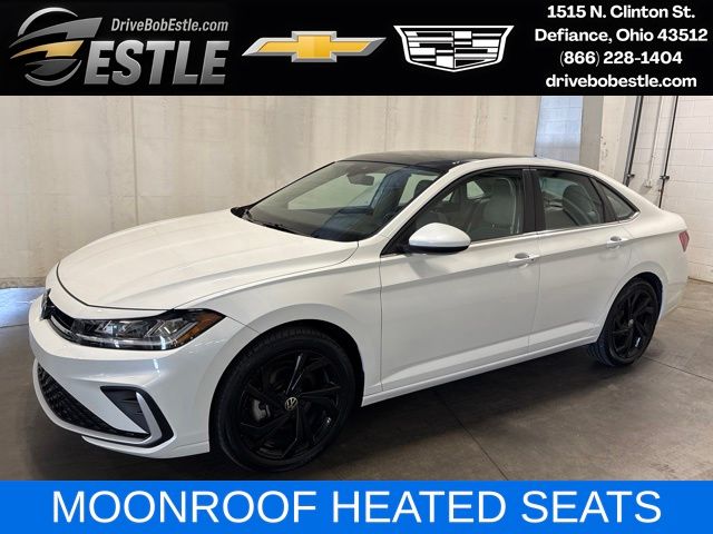 Opal White Pearl 2025 Volkswagen Jetta Sedan Front-Wheel Drive 8-Speed Automatic