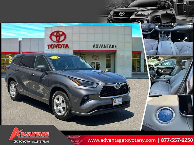 Magnetic Gray Metallic 2021 Toyota Highlander Hybrid LE AWD SUV / Crossover All-Wheel Drive Continuously Variable Transmission
