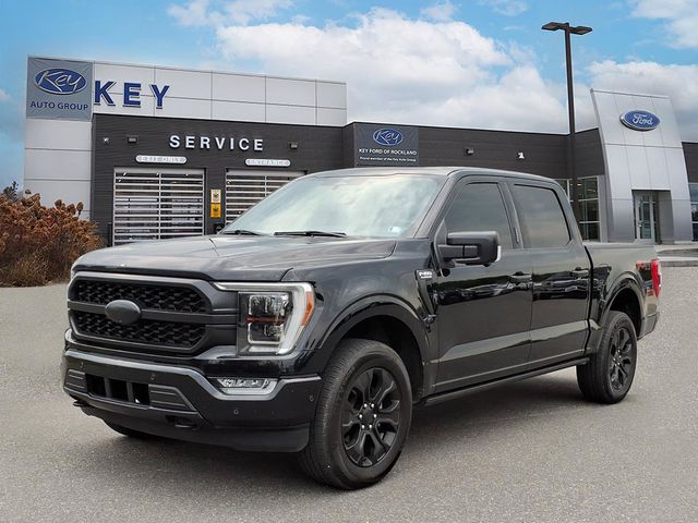 Black 2022 Ford F-150 Pickup Truck Four-Wheel Drive Automatic