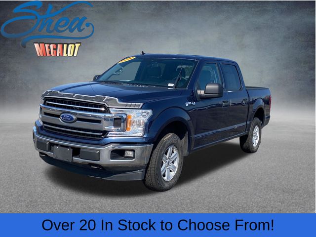 Blue 2020 Ford F-150 XLT SuperCrew 4WD Pickup Truck Four-Wheel Drive 10-Speed Automatic