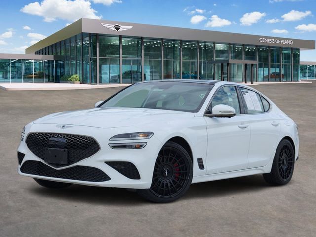White 2022 Genesis G70 3.3T RWD Sedan Rear-Wheel Drive 8-Speed Automatic