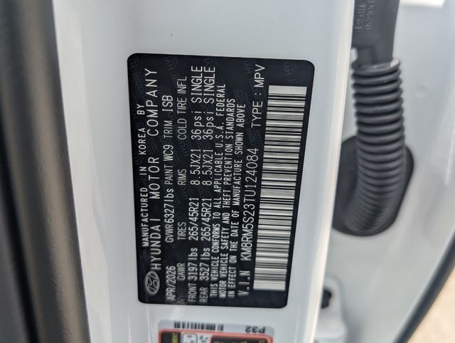 2026 Hyundai Palisade Calligraphy White at Baytown Hyundai