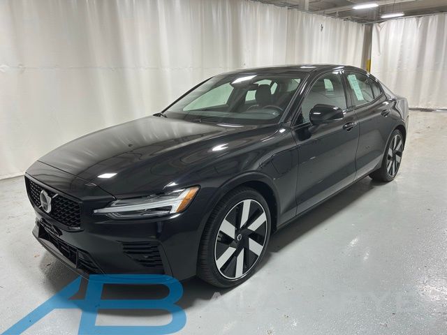 Black 2024 Volvo S60 Recharge T8 Plus Dark Theme eAWD Sedan All-Wheel Drive Automatic