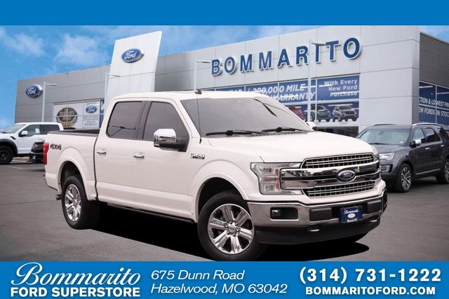 White Platinum Clearcoat Metallic 2019 Ford F-150 Pickup Truck Four-Wheel Drive Automatic