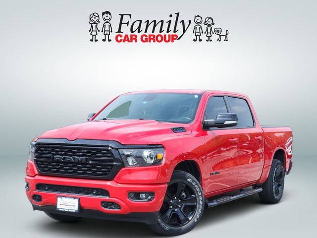 Flame Red Clearcoat 2022 RAM 1500 Big Horn Crew Cab RWD Pickup Truck 4X2 8-Speed Automatic