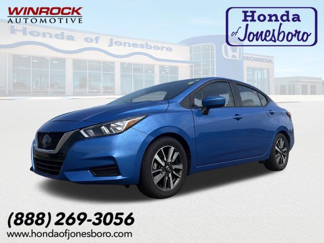 Electric Blue Metallic 2021 Nissan Versa Sedan Front-Wheel Drive Continuously Variable Transmission