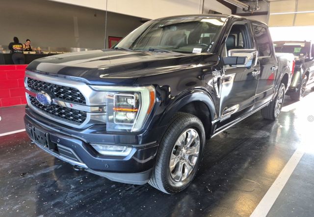 Antimatter Blue Metallic 2022 Ford F-150 Platinum SuperCrew 4WD Pickup Truck Four-Wheel Drive Automatic