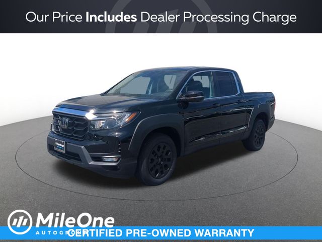 Crystal Black Pearl 2023 Honda Ridgeline Pickup Truck All-Wheel Drive 9-Speed Automatic