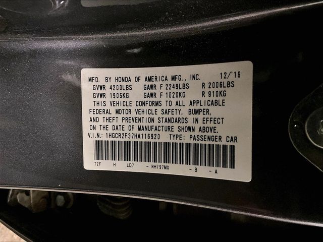 2017 Honda Accord LX Gray at Honda North