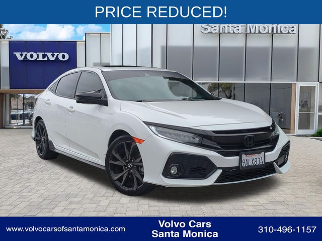 White Orchid Pearl 2018 Honda Civic Hatchback Sport Touring FWD Hatchback Front-Wheel Drive Continuously Variable Transmission