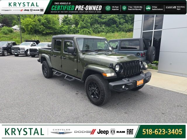 Sarge Green Clearcoat 2022 Jeep Gladiator Pickup Truck Four-Wheel Drive 8-Speed Automatic