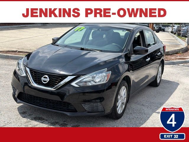 Super Black 2017 Nissan Sentra Sedan Front-Wheel Drive Continuously Variable Transmission