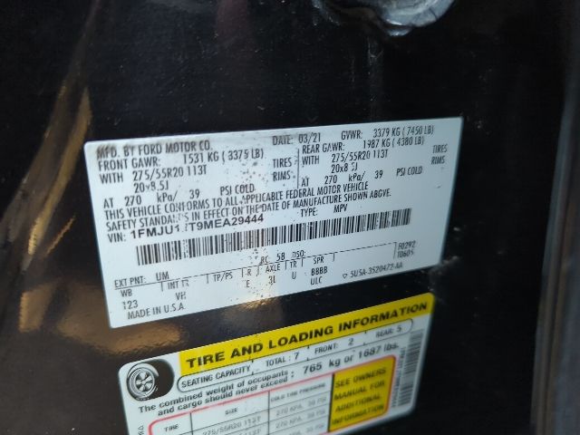 2021 Black Ford Expedition XLT 4X4 SUV