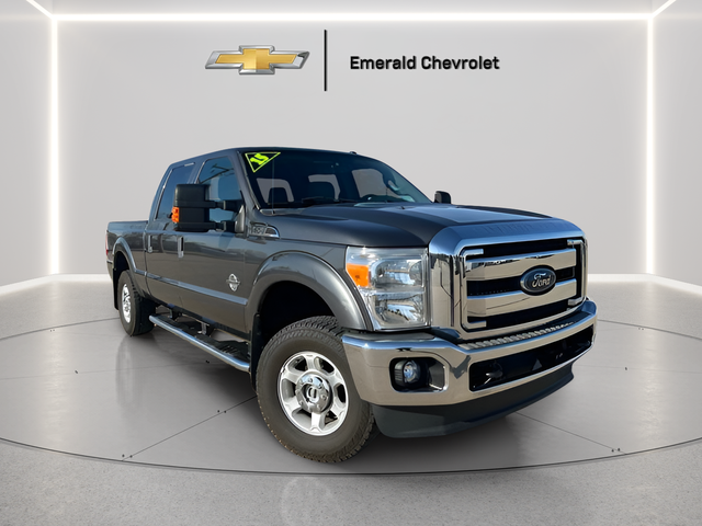 Gray 2015 Ford F-250 Super Duty XLT Crew Cab 4WD Pickup Truck Four-Wheel Drive 6-Speed Automatic